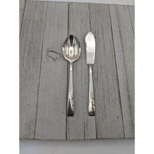 Vintage 1881 Rogers Proposal Silverplate Flatware Butter Knife Jelly Spoon